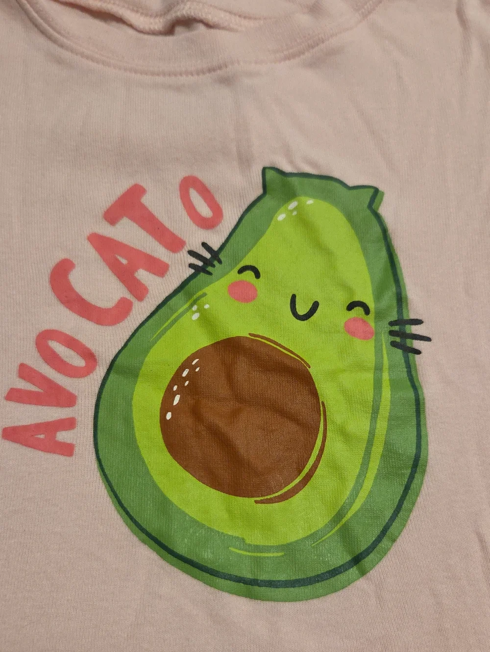 Old Navy 4 Piece Avocado Cat Pajama Set